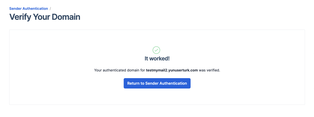 Verify Your Domain